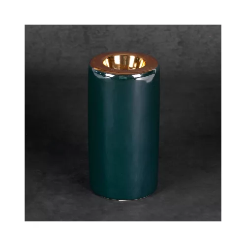 Amora2 kerámia gyertyatartó Zöld 8x8x15 cm