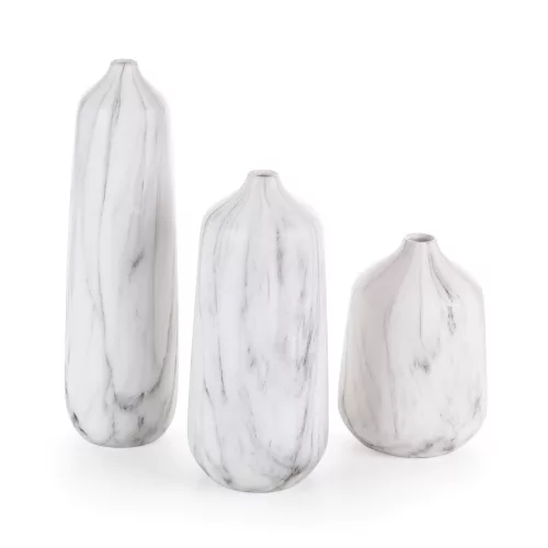 Mija kerámia váza Krémszín 15x15x33 cm