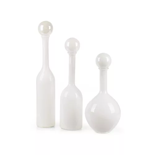 Isla műüveg dekoratív kiöntő Fehér 14x14x60 cm