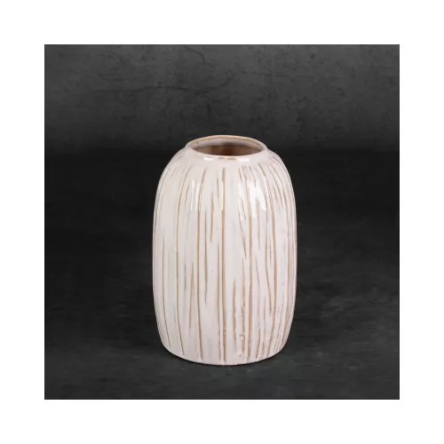 Liza kerámia váza Krémszín 15x15x22 cm
