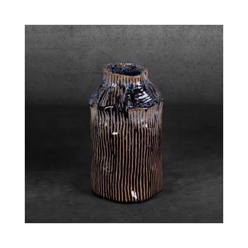 Alda kerámia váza Gránátkék 16x16x27 cm