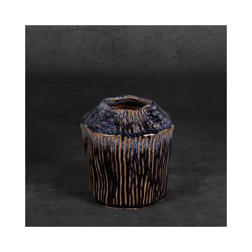 Alda kerámia váza Gránátkék 13x13x14 cm