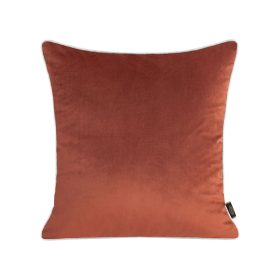   Kétoldalú párnahuzat bársony és len szövetből Téglavörös 45x45 cm