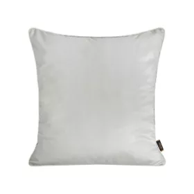   Kétoldalú párnahuzat bársony és len szövetből Ezüst 45x45 cm