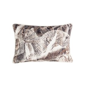 Amazonas bársony díszpárna Bézs/fekete 45x30 cm