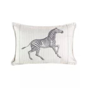   Akua kétoldalú zebra mintás párna töltettel Krém/grafit 45x30 cm