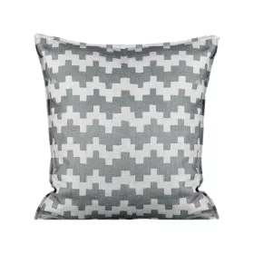 Geo mintás párnahuzat Acélszürke/bézs 45x45 cm
