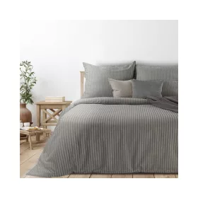   Etno pamut ágyneműhuzat Acélszürke/világosszürke 220x200 cm - 70x80 cm 2db