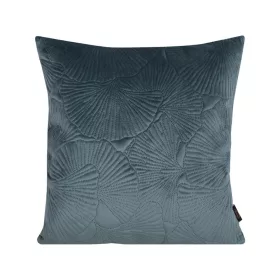   Ginkgo levél nyomatos bársony párnahuzat Sötét menta 45x45 cm