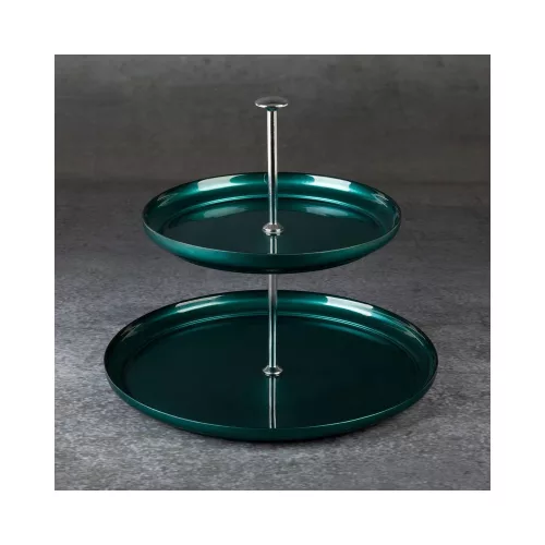 Elena emeletes kínálótál Türkiz 28x24 cm