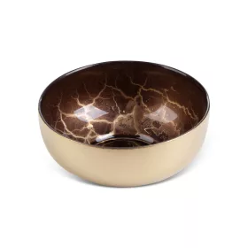   Suzi dekoratív műüveg tál arany mintával Arany/barna 15x7 cm