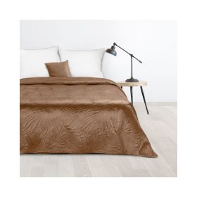   Luiz4 bársony ágytakaró pálmalevél mintával Téglavörös 170x210 cm