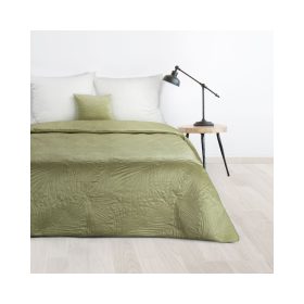   Luiz4 bársony ágytakaró pálmalevél mintával Világoszöld 170x210 cm