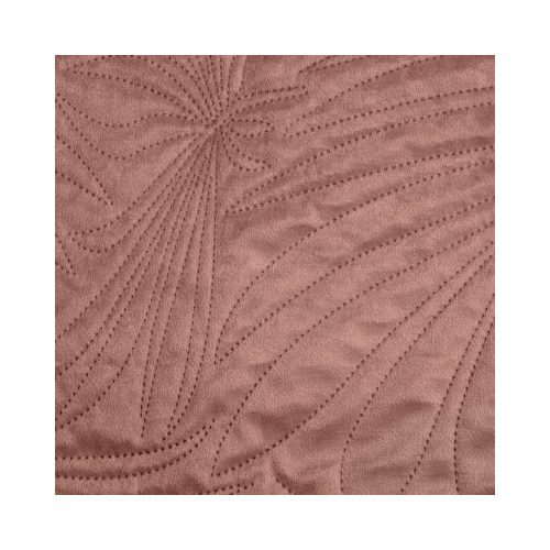 Luiz4 bársony ágytakaró pálmalevél mintával Rózsaszín 220x240 cm