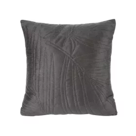   Luiz4 bársony párnahuzat pálmalevél mintával Grafit 40x40 cm