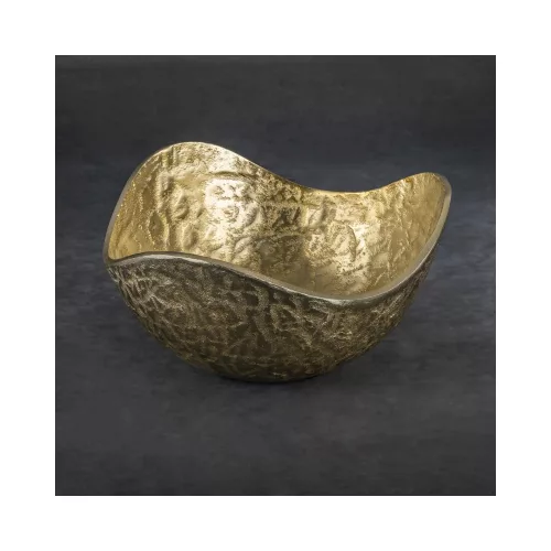 Pedro3 fém dísztál Arany 25x25x13 cm