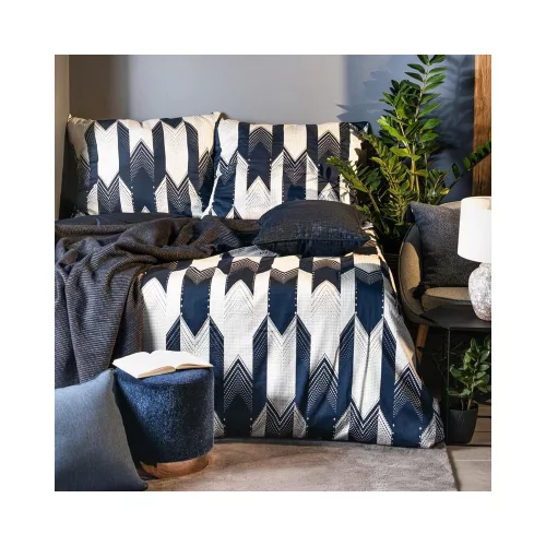 Palermo4 ágyneműhuzat Fehér/gránátkék 160x200 cm - 70x80 cm 2db