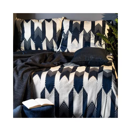 Palermo4 ágyneműhuzat Fehér/gránátkék 160x200 cm - 70x80 cm 2db