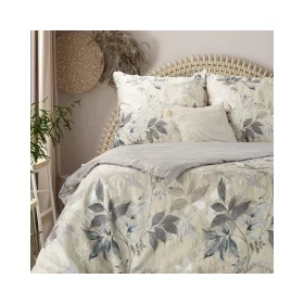   Monte1 mako-szatén ágyneműhuzat Bézs/acélszürke 140x200 cm - 70x90 cm 1db