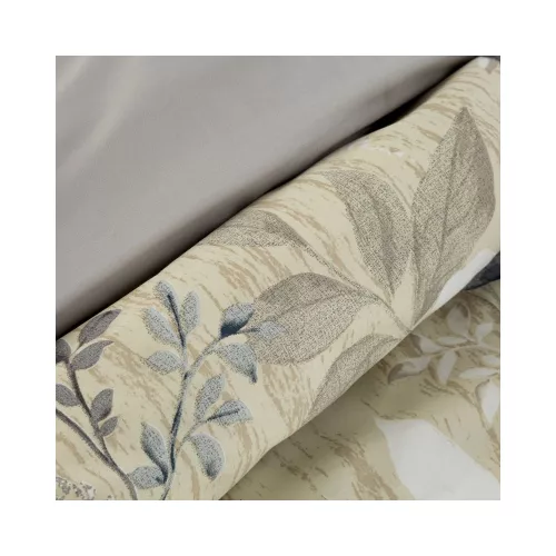 Monte1 mako-szatén ágyneműhuzat Bézs/acélszürke 140x200 cm - 70x90 cm 1db