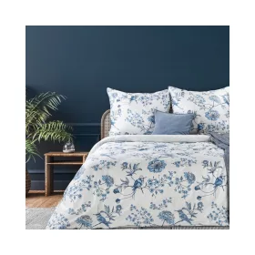   Palermo6 mako-szatén ágyneműhuzat Világoskék/fehér 140x200 cm - 70x90 cm 1db