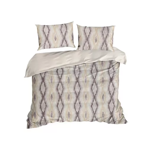 Nika24 pamut-szatén ágyneműhuzat Bézs 220x200 cm - 70x80 cm 2db