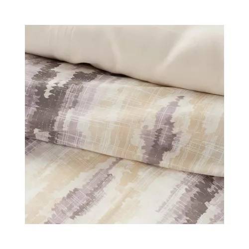 Nika24 pamut-szatén ágyneműhuzat Bézs 220x200 cm - 70x80 cm 2db