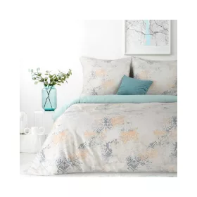   Milan pamut-szatén ágyneműhuzat díszdobozban Fehér/világos menta 220x200 cm - 70x80 cm 2db