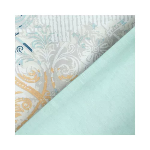 Milan pamut-szatén ágyneműhuzat díszdobozban Fehér/világos menta 220x200 cm - 70x80 cm 2db