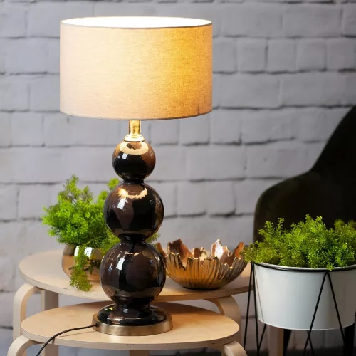 Fabio fém dísztál Barna/arany 27x27x11 cm