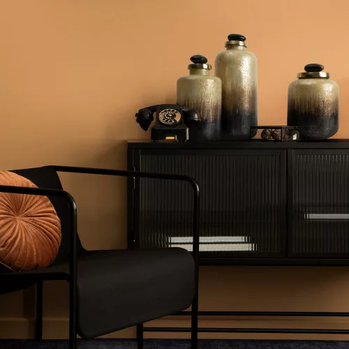 Gala üveg figura Barna/arany 14x14x23 cm