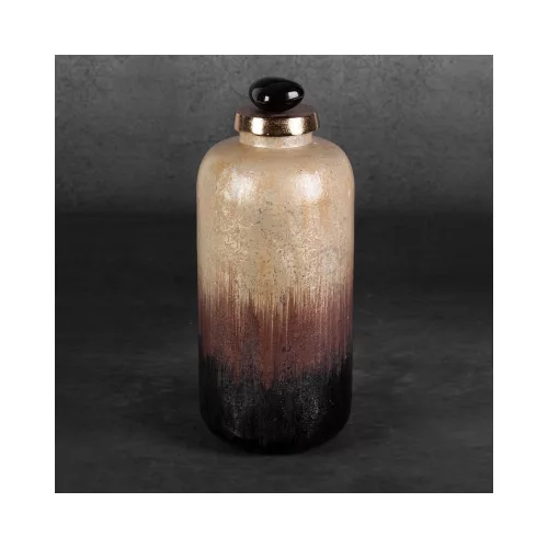 Gala üveg figura Barna/arany 13x13x34 cm