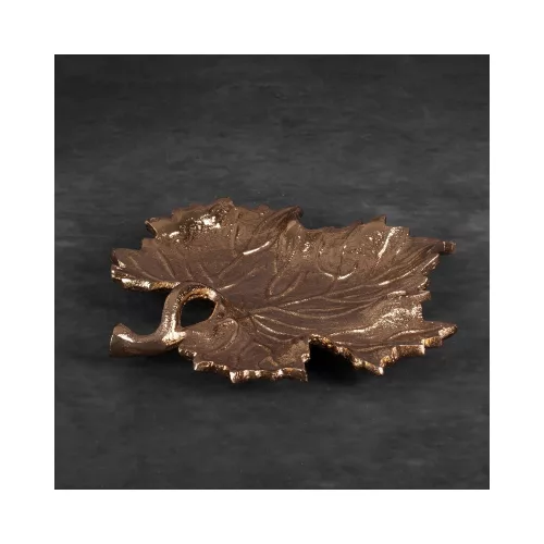 Dalia dekoratív tál fémből Arany 21x21x3 cm