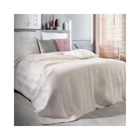 Sofia bársony ágytakaró Krémszín 230x260 cm