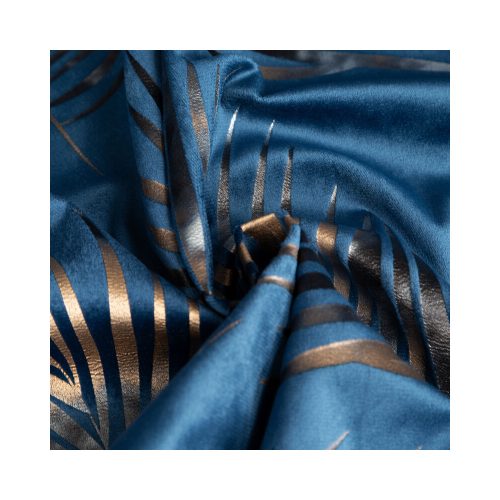 Gloria levél mintás sötétítő függöny bársony gránátkék 140x250 cm