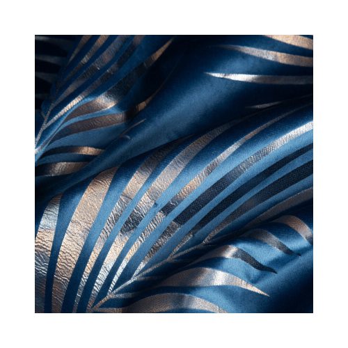 Gloria levél mintás sötétítő függöny bársony gránátkék 140x250 cm