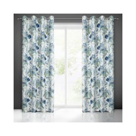   Alva sötétítő függöny virág mintával Fehér/kék 140x250 cm