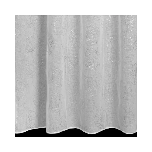 Lori dekor függöny ezüst levél mintával Fehér 140x250 cm
