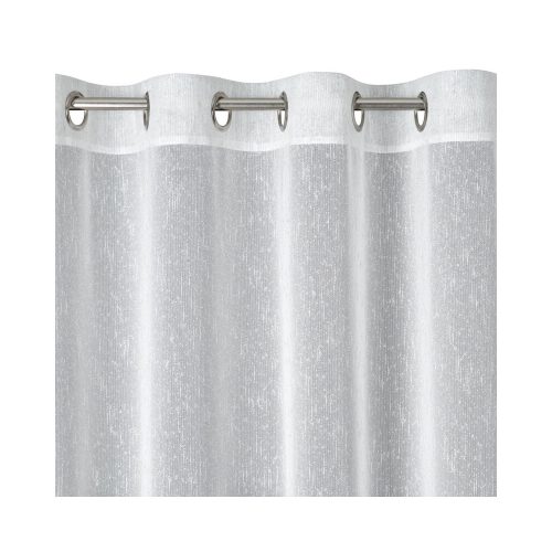 Kelly ezüstös szállal átszőtt eső hatású fényáteresztő függöny Fehér 140x250 cm