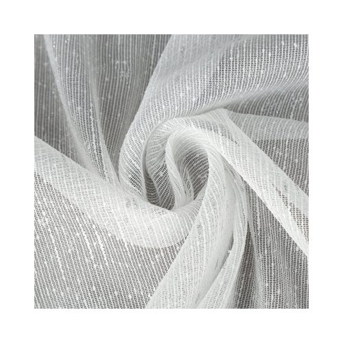 Kelly ezüstös szállal átszőtt eső hatású fényáteresztő függöny Fehér 140x250 cm