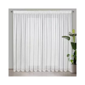   Kelly ezüstös szállal átszőtt eső hatású fényáteresztő függöny Fehér 300x250 cm