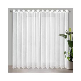  Kelly ezüstös szállal átszőtt eső hatású fényáteresztő függöny Fehér 300x250 cm