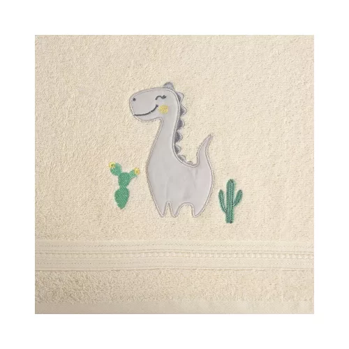 Baby40 dínós gyerek törölköző Krémszín 50x90 cm