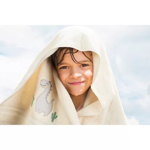 Baby40 dínós gyerek törölköző Krémszín 50x90 cm