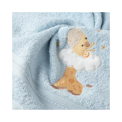 Baby41 zsiráfos gyerek törölköző Kék 50x90 cm