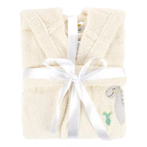 Baby40 dínós köntös Krémszín 4/6 év