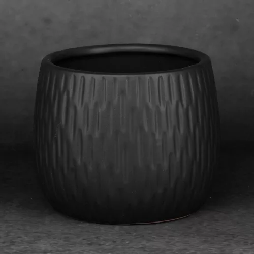 Moni kerámia kaspó Fekete 14x14x12 cm