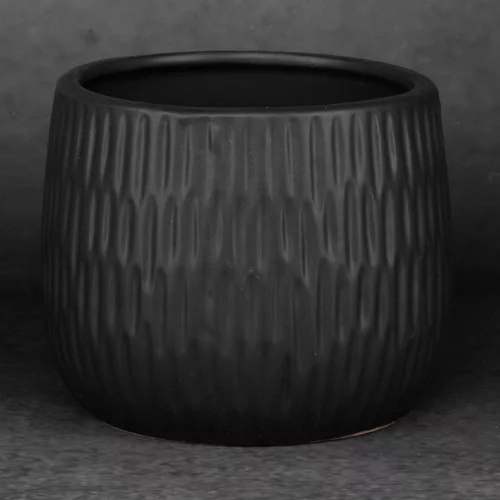 Moni kerámia kaspó Fekete 16x16x13 cm