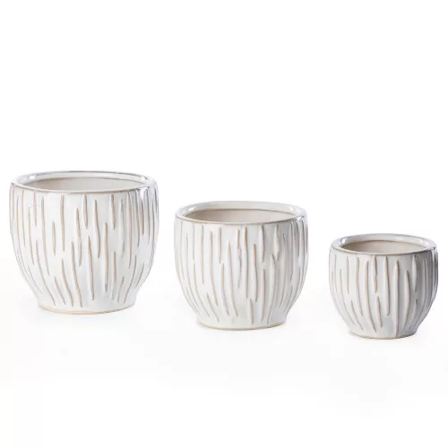 Aba kerámia kaspó Krémszín 10x10x8 cm