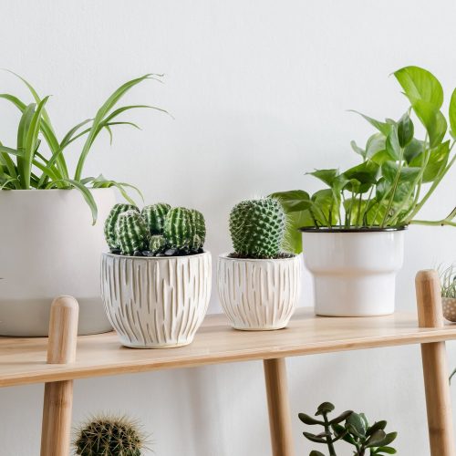 Aba kerámia kaspó Krémszín 13x13x11 cm